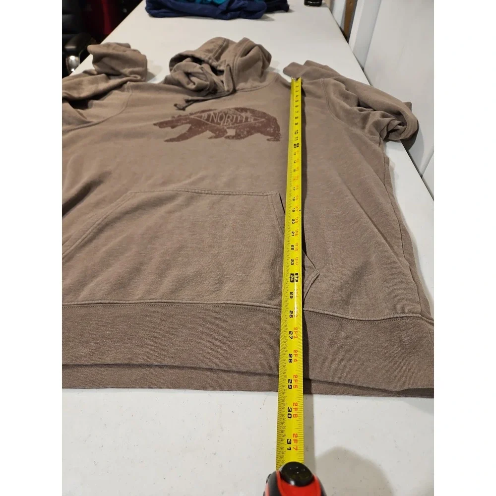 The North Face Pullover Hoodie‎ Mens Size XL Bear Graphic Sweatshirt Brown